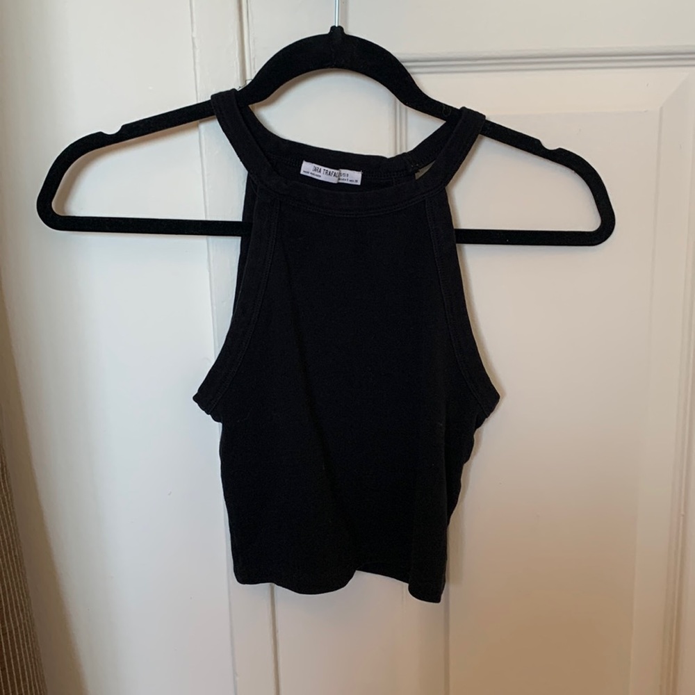 Zara Black Crop top - Size S (Worn)